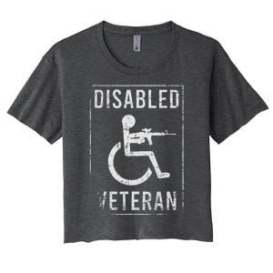 Disabled Veteran Dad Grandpa Women's Crop Top Tee