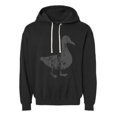 Duck Vintage Design  Distressed Duck Print  Garment-Dyed Fleece Hoodie