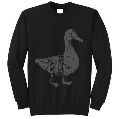 Duck Vintage Design  Distressed Duck Print  Sweatshirt