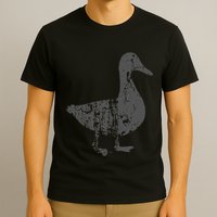 Duck Vintage Design  Distressed Duck Print  T-Shirt