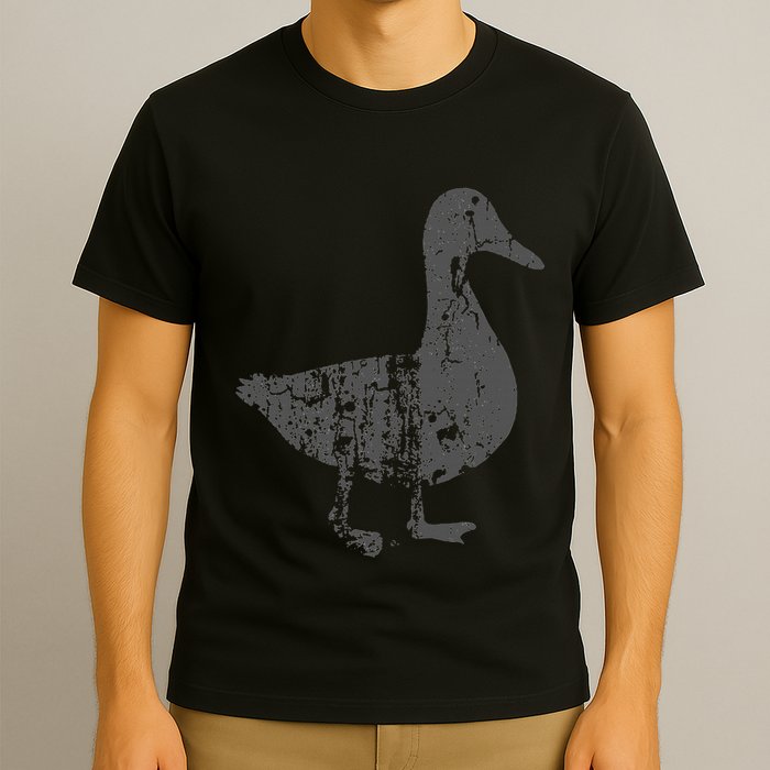 Duck Vintage Design  Distressed Duck Print  T-Shirt