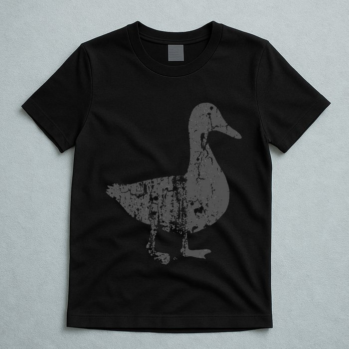 Duck Vintage Design  Distressed Duck Print  T-Shirt
