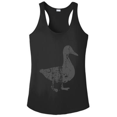 Duck Vintage Design  Distressed Duck Print  Ladies PosiCharge Competitor Racerback Tank