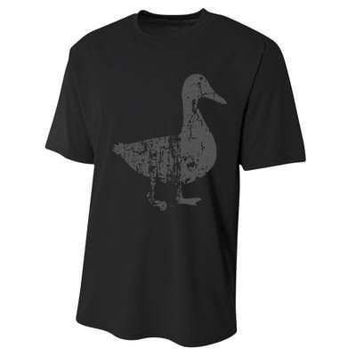 Duck Vintage Design  Distressed Duck Print  Performance Sprint T-Shirt