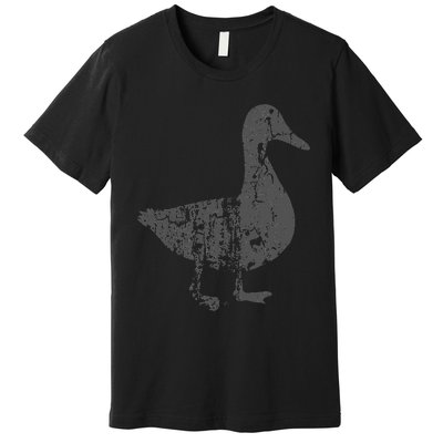 Duck Vintage Design  Distressed Duck Print  Premium T-Shirt