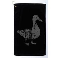 Duck Vintage Design  Distressed Duck Print  Golf Towel
