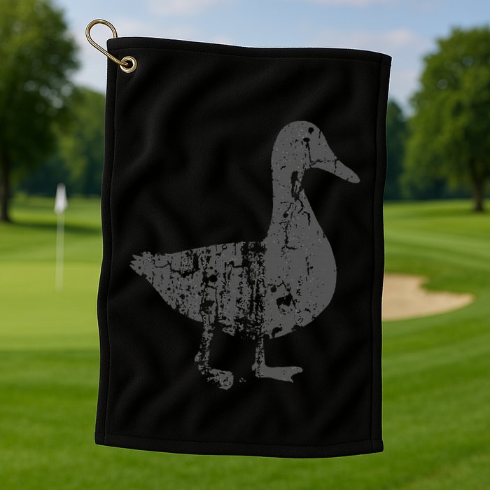 Duck Vintage Design  Distressed Duck Print  Golf Towel