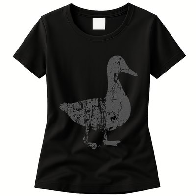 Duck Vintage Design  Distressed Duck Print  Womens T-Shirt