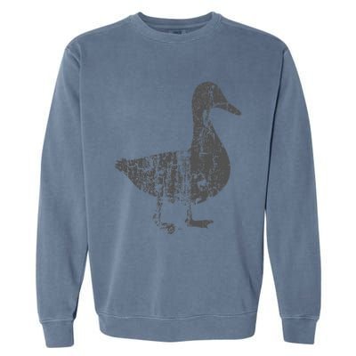 Duck Vintage Design  Distressed Duck Print  Garment-Dyed Sweatshirt