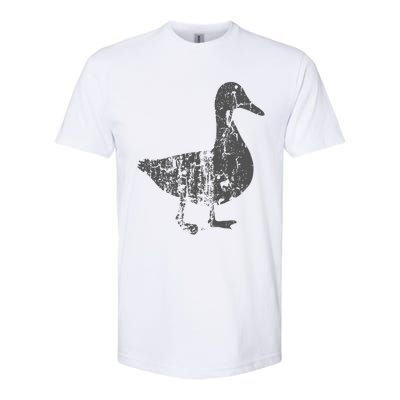 Duck Vintage Design  Distressed Duck Print  Softstyle CVC T-Shirt