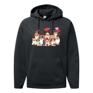 Dog Valentine Day Performance Fleece Hoodie