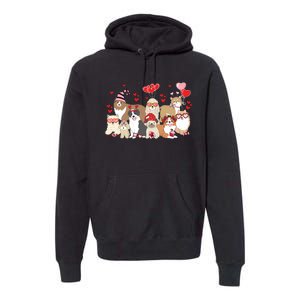 Dog Valentine Day Premium Hoodie