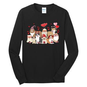 Dog Valentine Day Tall Long Sleeve T-Shirt