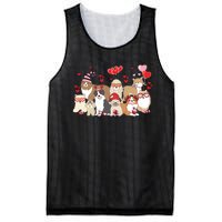 Dog Valentine Day Mesh Reversible Basketball Jersey Tank