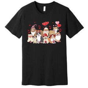 Dog Valentine Day Premium T-Shirt