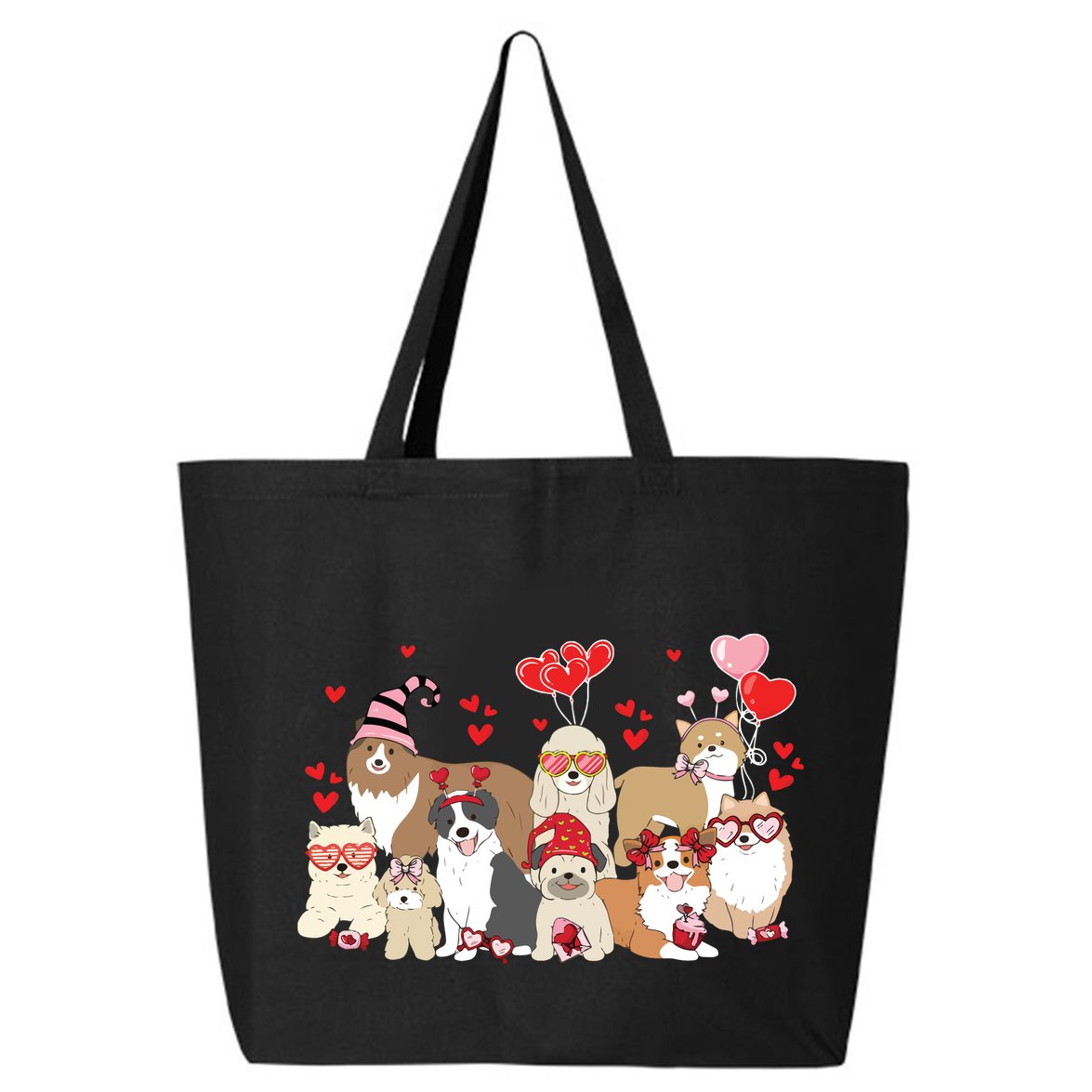 Dog Valentine Day 25L Jumbo Tote