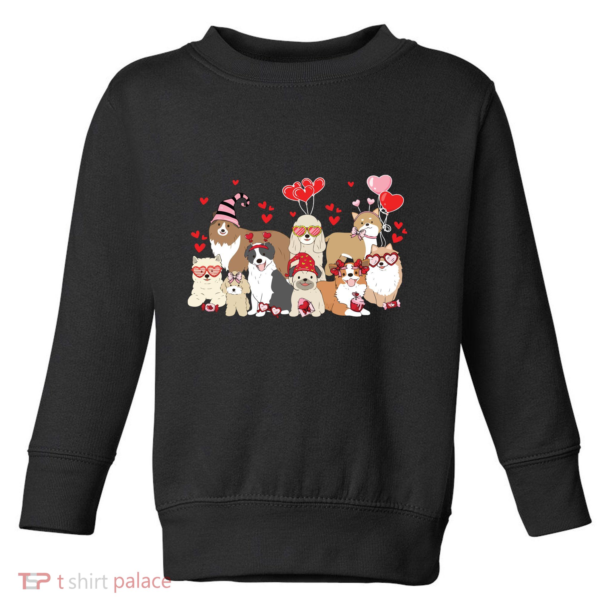 Dog Valentine Day Toddler Sweatshirt
