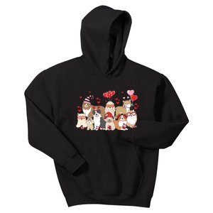 Dog Valentine Day Kids Hoodie