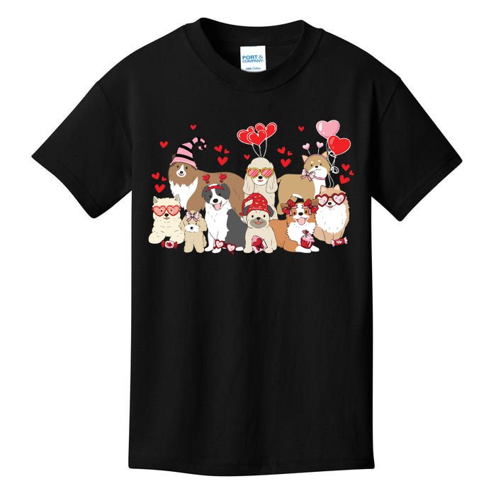 Dog Valentine Day Kids T-Shirt