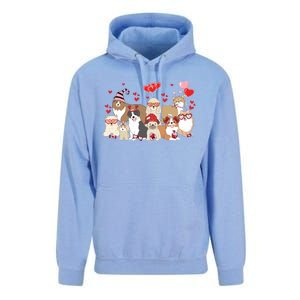 Dog Valentine Day Unisex Surf Hoodie