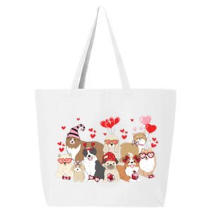 Dog Valentine Day 25L Jumbo Tote