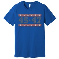 Distressed Vintage Donald Trump 2024 45 And 47 President Gift Premium T-Shirt