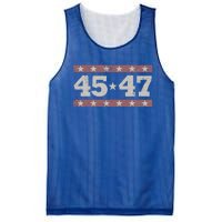 Distressed Vintage Donald Trump 2024 45 And 47 President Meaningful Gift Mesh Reversible Basketball Jersey Tank