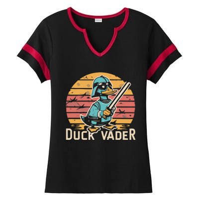 Duck Vader Ladies Halftime Notch Neck Tee