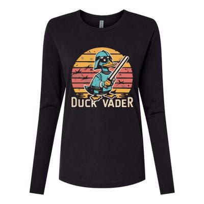 Duck Vader Womens Cotton Relaxed Long Sleeve T-Shirt