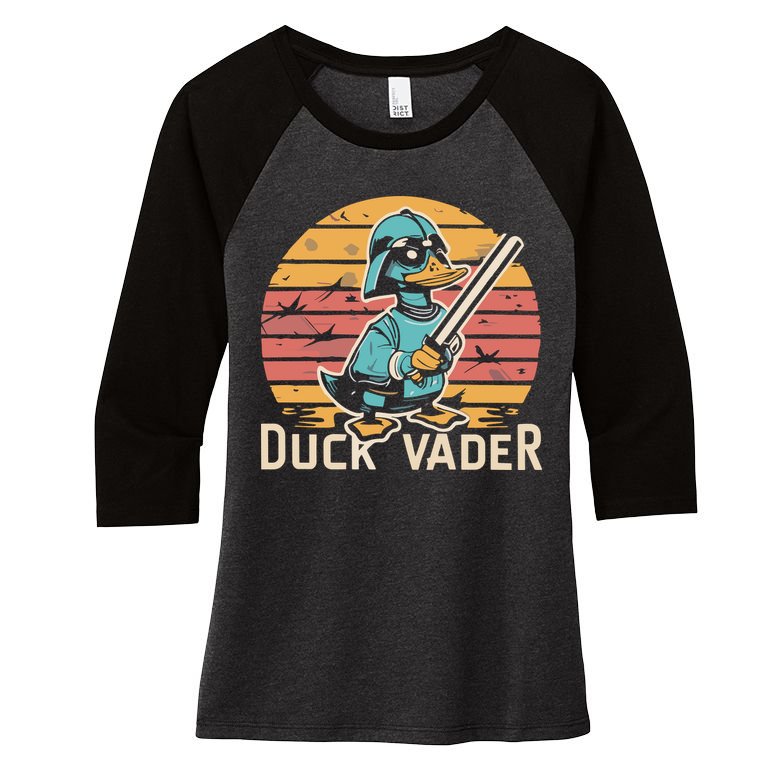 Duck Vader Women's Tri-Blend 3/4-Sleeve Raglan Shirt