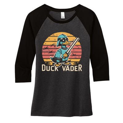 Duck Vader Women's Tri-Blend 3/4-Sleeve Raglan Shirt