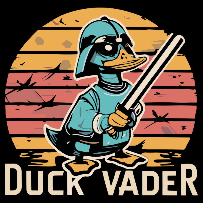 Duck Vader Zip Tote Bag