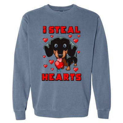 Dachshund Valentines Day Cool Gift Dog Gift Meaningful Gift Garment-Dyed Sweatshirt