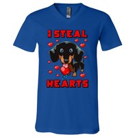 Dachshund Valentines Day Cool Gift Dog Gift Meaningful Gift V-Neck T-Shirt