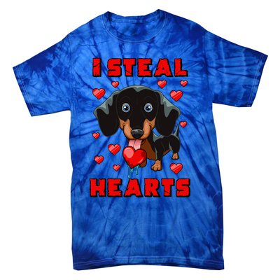 Dachshund Valentines Day Cool Gift Dog Gift Meaningful Gift Tie-Dye T-Shirt