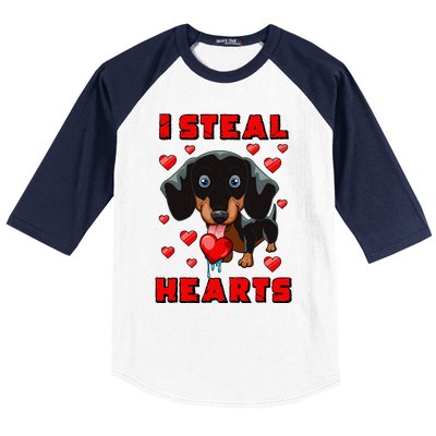 Dachshund Valentines Day Cool Gift Dog Gift Meaningful Gift Baseball Sleeve Shirt