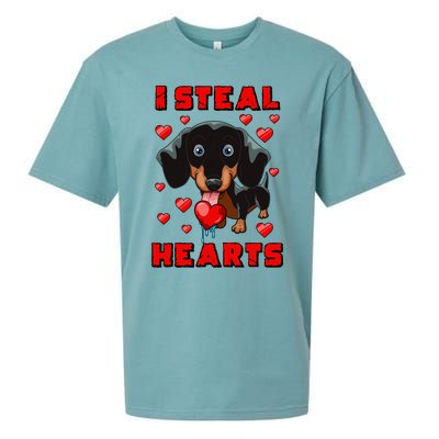 Dachshund Valentines Day Cool Gift Dog Gift Meaningful Gift Sueded Cloud Jersey T-Shirt