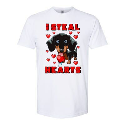 Dachshund Valentines Day Cool Gift Dog Gift Meaningful Gift Softstyle CVC T-Shirt