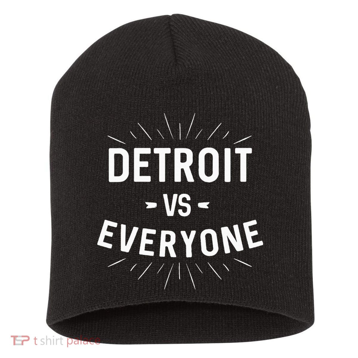 Detroit Vs Everyone Short Acrylic Beanie