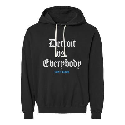 Detroit Vs Everybodyy Brown Garment-Dyed Fleece Hoodie