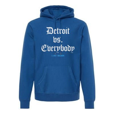 Detroit Vs Everybodyy Brown Premium Hoodie