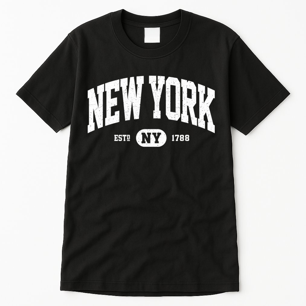 Distressed Vintage Established New York Ny Souvenir Tall T-Shirt