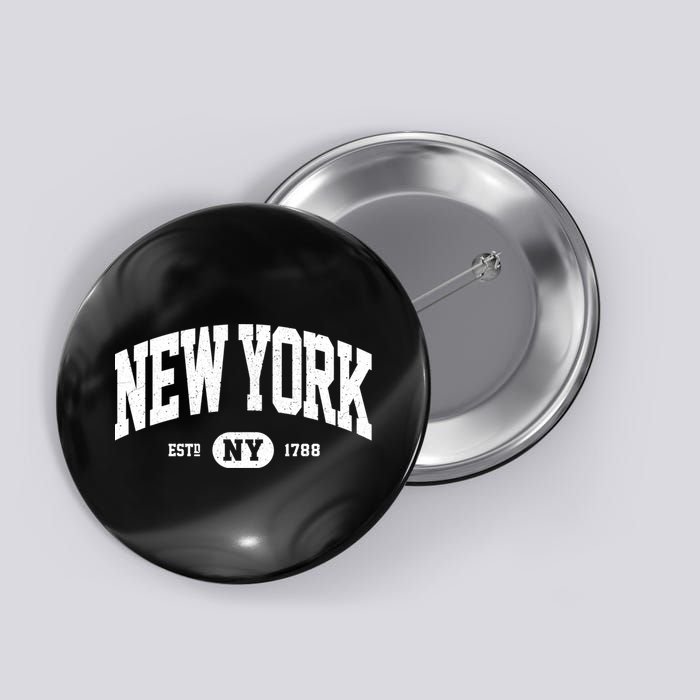 Distressed Vintage Established New York Ny Souvenir Button