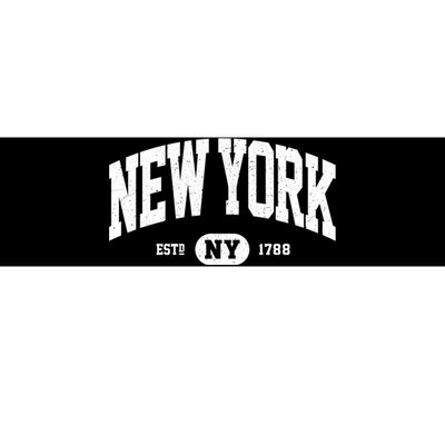 Distressed Vintage Established New York Ny Souvenir Bumper Sticker