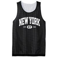 Distressed Vintage Established New York Ny Souvenir Mesh Reversible Basketball Jersey Tank