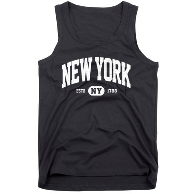 Distressed Vintage Established New York Ny Souvenir Tank Top