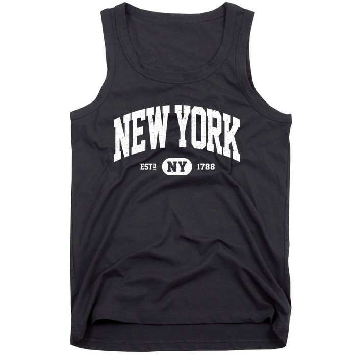 Distressed Vintage Established New York Ny Souvenir Tank Top