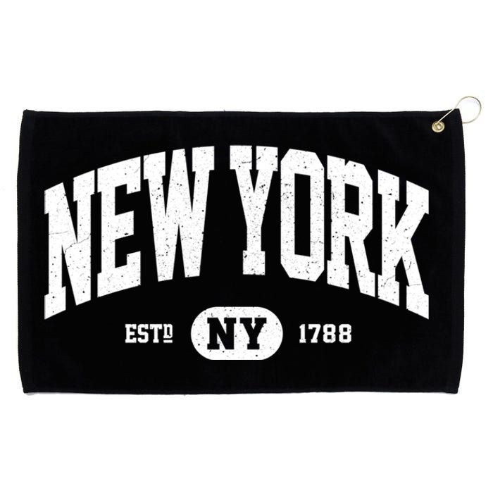 Distressed Vintage Established New York Ny Souvenir Grommeted Golf Towel