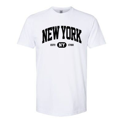 Distressed Vintage Established New York Ny Souvenir Softstyle® CVC T-Shirt