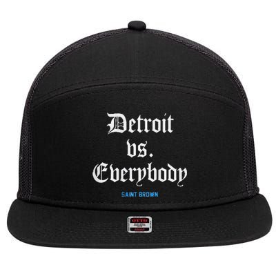 Detroit Vs Everybodyy Brown 7 Panel Mesh Trucker Snapback Hat